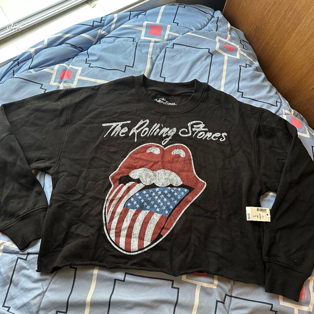 Rolling Stones Cropped Sweatshirt